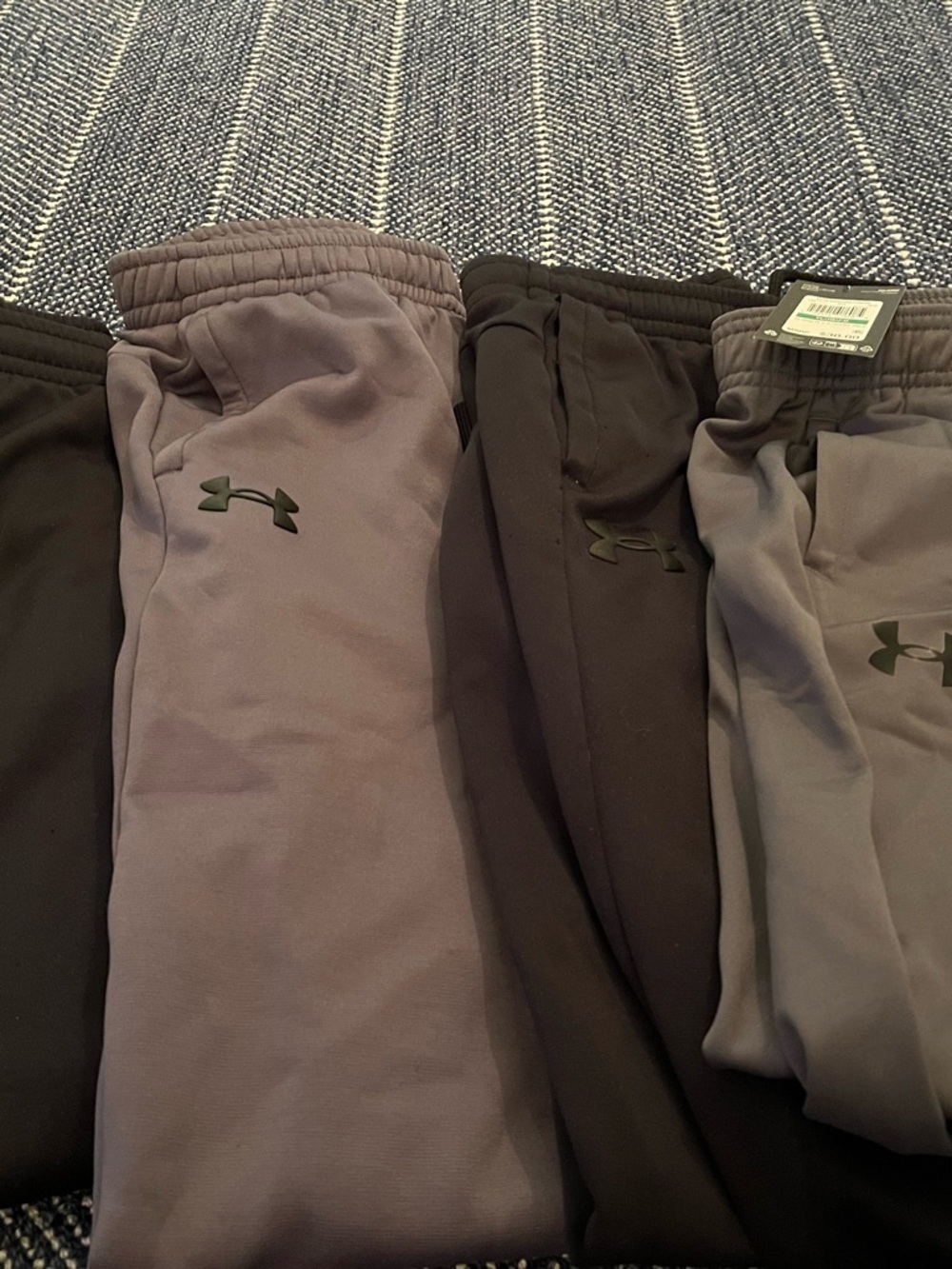 Under Armour Kids Sweatpants in Gray and Black - 4 Pairs 1 pair is new w tags